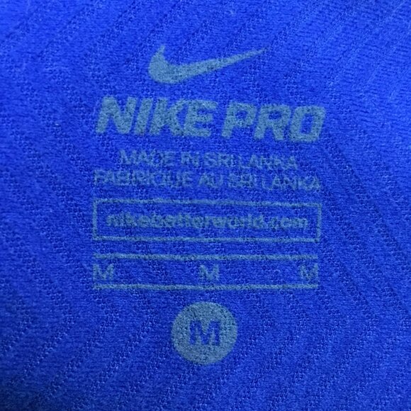 Nike Pro Mens Compression Combat Hyperwarm Leggings M Blue - Picture 9 of 9